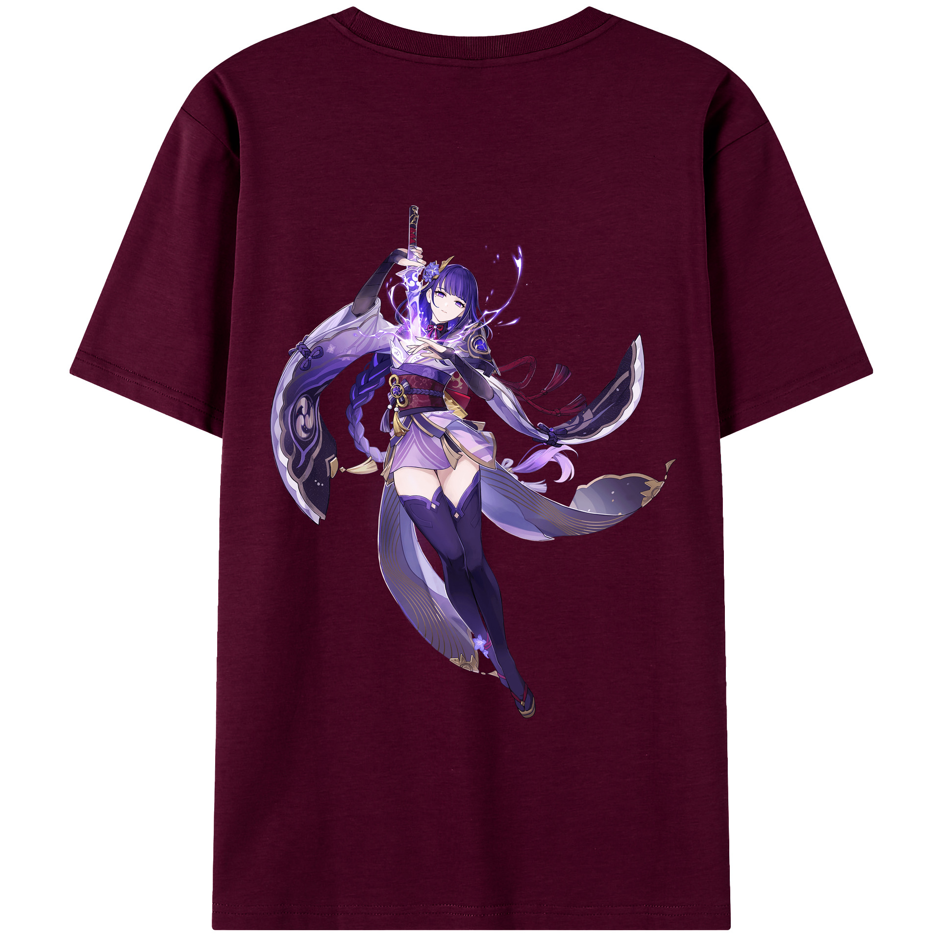 げんし神 雷電将軍 らいでんしょうぐん genshin Raiden Shogun レディース半袖Tシャツ(バックプリント)